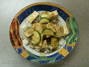 Finished Dish - Rice and Tofu